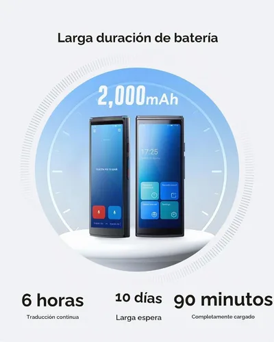 Vista 5 de Dispositivo Traductor de Idiomas Jarvisen, Traductor de Voz Instantáneo Bidireccional para 108 Idiomas, Dispositivo de Traducción en Tiempo Real