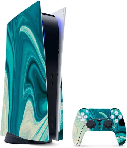 Vista 50 de MightySkins - Skin para juegos para PS5 / Playstation 5 Bundle – Mármol ámbar Envoltura protectora de vid Fácil de aplicar y cambiar
