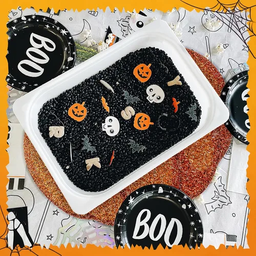 Vista 5 de Mantel individual de calabaza de Acción de Gracias, mantel de Halloween, color naranja, Acción de Gracias, otoño, calabaza, decoración para centro