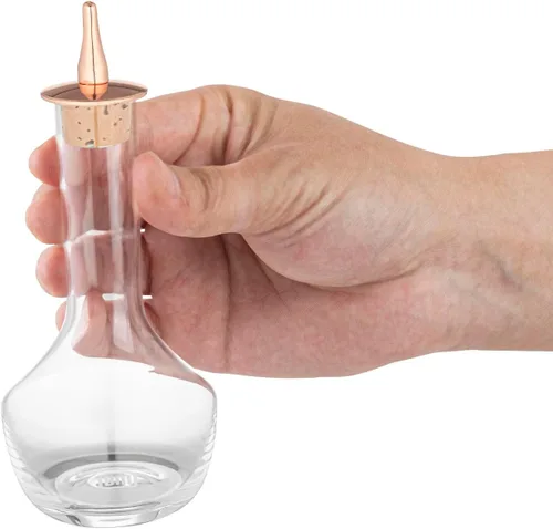 Vista 10 de Restaurantware Bar Lux - Botella amarga de 3.5 onzas, 1 vaso amargo de grado profesional, con tapa Dasher chapada en cobre para cócteles o postres