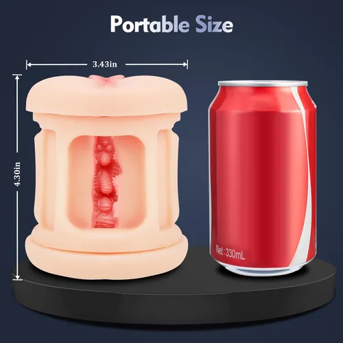 Vista 5 de Juguetes sexuales para adultos, masturbador masculino de extremo abierto, potente vibración, coño de bolsillo para hombres, vibrador estimulador