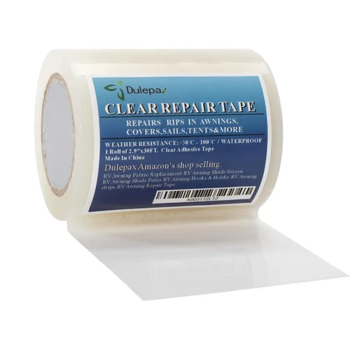 Vista 10 de Dulepax - Cinta de reparación de tela ultra fuerte, 16.4 pies x 2.95 pulgadas, ideal para cubiertas de barco, tiendas de campaña, toldos, cubiertas