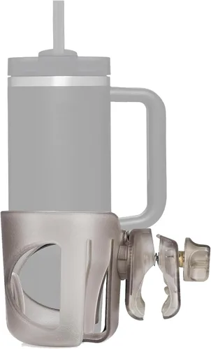 Vista 11 de Universal Cup Holder for Stroller, Bike, Scooter & Wheelchair – Compatible with Stanley, Hydroflask, Yeti, Owala – 360° Rotating, Anti-Shake, Spill