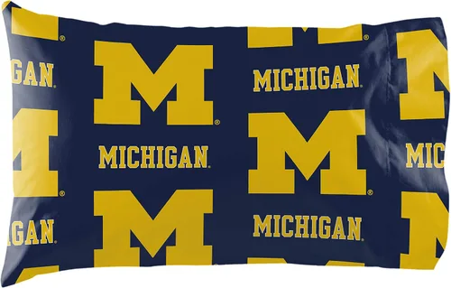 Vista 3 de Northwest NCAA Michigan Wolverines - Juego de cama unisex para adultos, tamaño Queen, rotativo