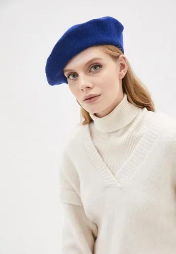 Vista 4 de Boina de lana francesa para mujer, gorra de invierno clásica de color sólido
