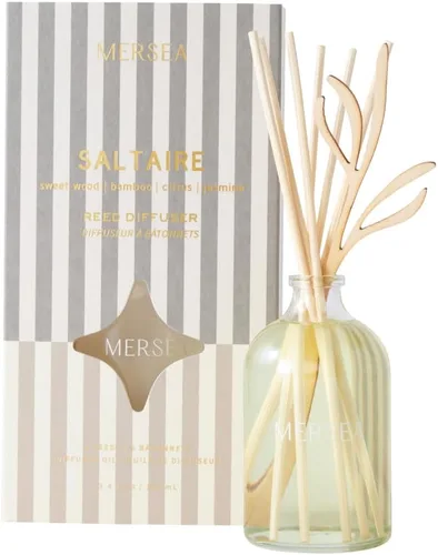 Vista 9 de MERSEA - Difusor de aceite de vidrio perfumado con diseño de flores de cabaña, bambú (3.4 onzas líquidas)