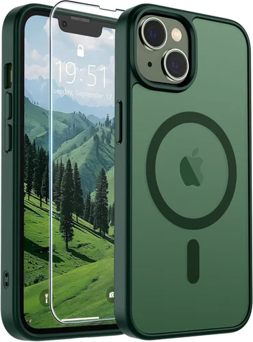 Vista 346 de SUPFINE Funda magnética para iPhone SE 2022 (3ª)/2020 (2ª), iPhone 8 (compatible con MagSafe) (protección contra caídas de grado militar), funda