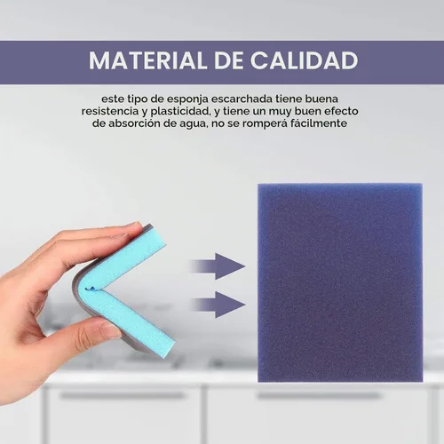 Vista 4 de 24 esponjas de lijado azul ultra grano, bloques de lijado para paneles de yeso, esponja lavable reutilizable para modelos de cerámica, manualidades
