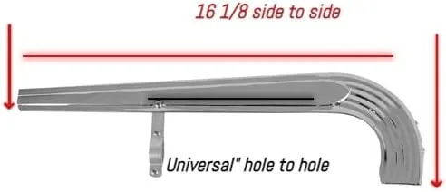 Vista 2 de Lowrider Protector de cadena de bicicleta de 20 pulgadas con diseño de línea de cromo ajustable