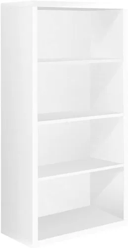 Vista 7 de Monarch Specialties Estantería resistente con 3 estantes ajustables para libros, 48 pulgadas de alto (marrón)
