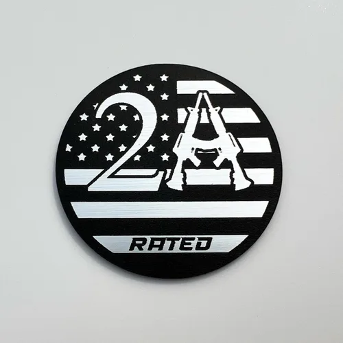 Vista 2 de Emblema personalizado con clasificación 2A para insignia de enmienda de guardabarros estilo Jeep