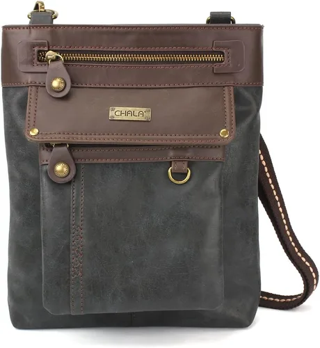 Vista 2 de CHALA GEMINI Bolso bandolera de lona para regalo, color negro