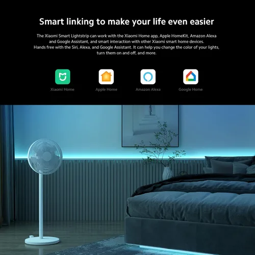 Vista 7 de Xiaomi Tira de luz inteligente (6.6 pies), compatible con Alexa, Google Assistant, aplicación Apple Homekit Home, compatible con WiFi