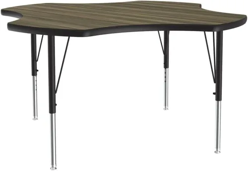 Vista 96 de Correll - Mesa rectangular de actividades para el aula de 24 x 36 pulgadas, altura ajustable (19-29 pulgadas), parte superior de nogal colonial