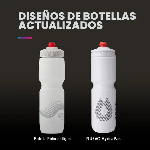 Vista 3 de HydraPak Breakaway Surge - Botella de agua ligera para bicicleta, paquete de 2 (20 onzas, 25 onzas, 30 onzas), botella de alto flujo, ciclismo