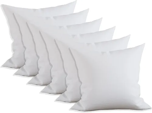 Vista 11 de Elegant Comfort Paquete de 2 rellenos de almohada de poliéster y algodón, relleno de fibra siliconada, 12 x 12, color blanco, 2