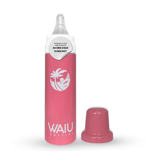 Vista 14 de Waiu - Biberón aislado de acero inoxidable de 4 onzas, mantiene las bebidas frías 24 horas, calientes 8 horas, sin BPA, aislado al vacío, biberón