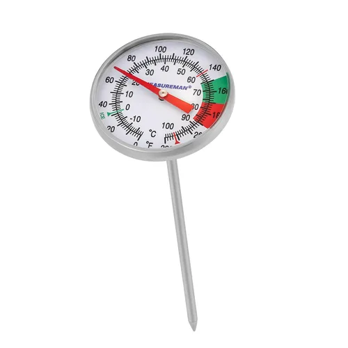 Vista 5 de MEASUREMAN Termómetro de Leche, Termómetro de Lectura Instantánea para Alimentos/Carne, Tamaño de Bolsillo, Apto para Lavavajillas, Rojo