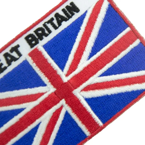 Vista 4 de Parche bordado británico+United Kindom Flag Pinbadges, Reino Unido Gran Bretaña Hierro en coser en emblema Parche aplique NO.015A, Rojo, azul
