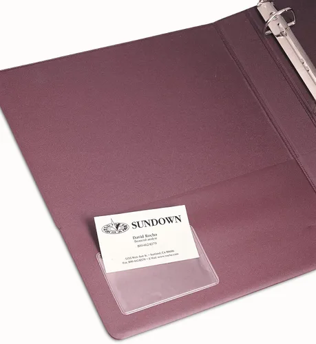 Vista 3 de Avery Portatarjetas autoadhesivos transparentes, carga superior, capacidad para tarjetas de 3.5 x 2 pulgadas, paquete de 10 (73720)