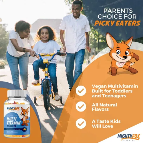Vista 4 de Gomitas multivitamínicas para niños, sin OMG, sin gluten, veganas multivitamínicas con vitamina C, B3, B5, B6, B12, zinc, 100 unidades, 1 paquete