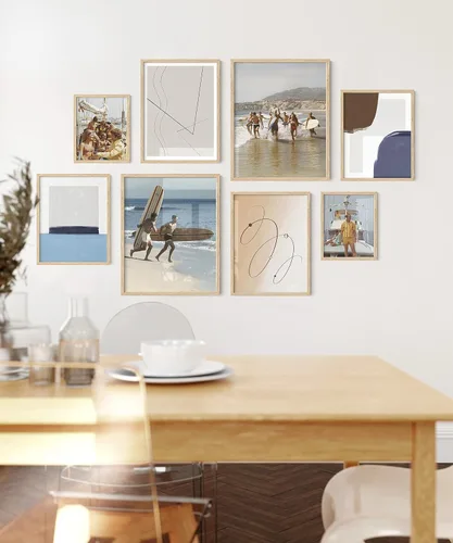 Vista 6 de HAUS AND HUES Crea tu propio juego de 3 arte de pared enmarcado: haz tu propio póster o impresiones a partir de fotos Impresión de fotos