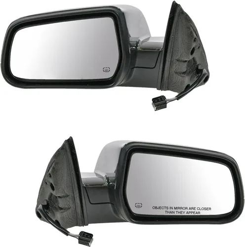 Vista 135 de TRQ Conjunto de 2 piezas de espejo lateral para conductor y pasajero, ajuste eléctrico, sin calefacción, sin memoria, color negro, compatible