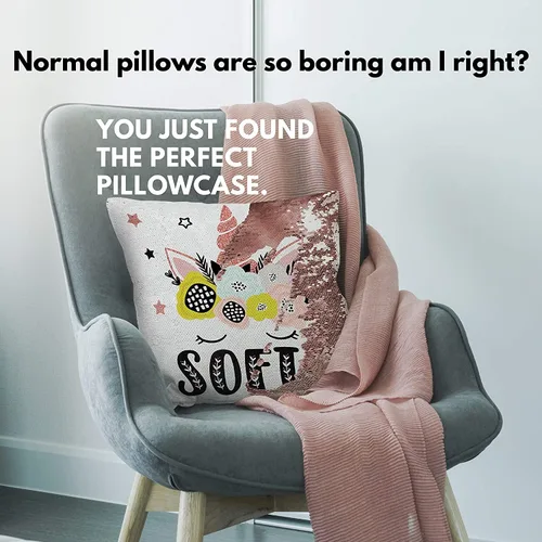 Vista 5 de lingling design Fundas de almohada personalizadas con lentejuelas Funda de almohada reversible personalizada para Navidad, cumpleaños o cualquier