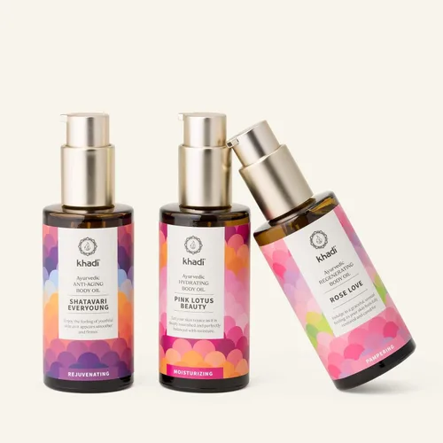 Vista 8 de KHADI ROSE LOVE Aceite corporal regenerador ayurvédico - Aceite de belleza de lujo - Mimos y regenerador - 100% a base de plantas y natural -3.38
