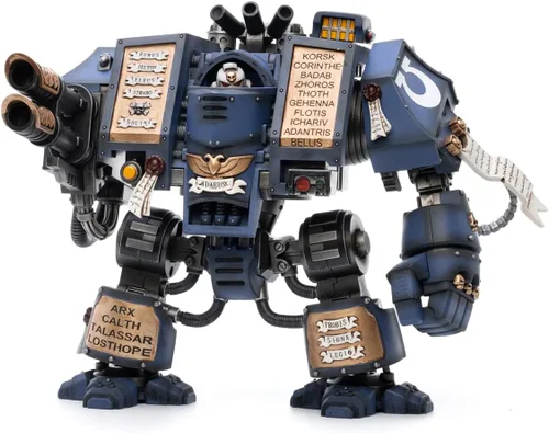 Vista 8 de Joytoy Warhammer 40K 1/18 Figuras de acción Joy Toy Mecha Black Templars Redemptor Dreadnought
