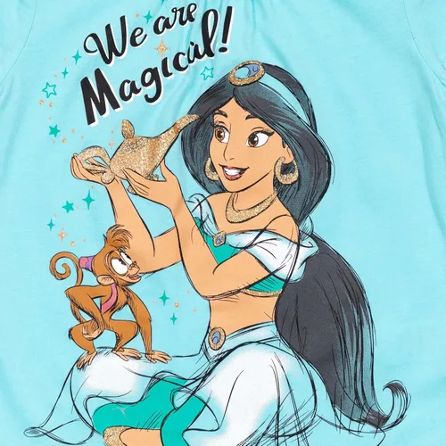 Vista 6 de Disney Princess Moana Frozen - Conjunto de 3 piezas de camiseta de tul con falda de malla y coletero para niñas pequeñas a grandes