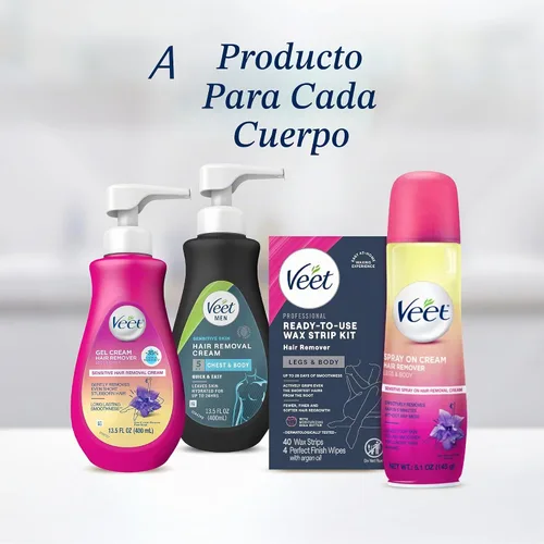 Vista 7 de VEET Tiras de cera de azúcar para depilación corporal de mujer, kit de depilación de bikini, púbico, dermatológicamente probado para áreas