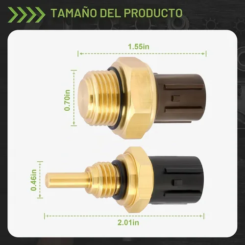 Vista 2 de Sensor de temperatura del refrigerante con conector de sensor de temperatura del refrigerante compatible con Honda Civic Compatible con Isuzu Oasis