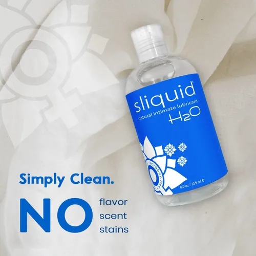 Vista 7 de Sliquid H2O + Sassy Variety - Paquete de 2 lubricantes a base de agua para mujeres, hombres y parejas, juego de lubricante personal, no mancha, sin