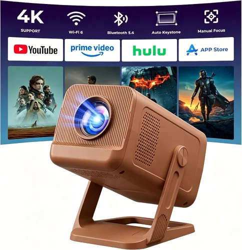 Vista 12 de Mini proyector con WiFi y Bluetooth, proyector portátil 4K 1080P soporte