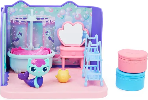 Vista 14 de Gabby's Dollhouse Gabby’s Dollhouse Kitty Narwhal’s Carnival Room, Playset, Juego de sala de carnaval, figura de narval de gatito, piscina de bolas