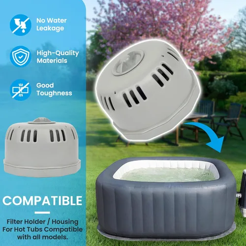 Vista 5 de P6653 P05343 54123 54112 - Soporte de cartucho de filtro de repuesto para bañera de hidromasaje, compatible con filtros tipo VI, soporte de cartucho