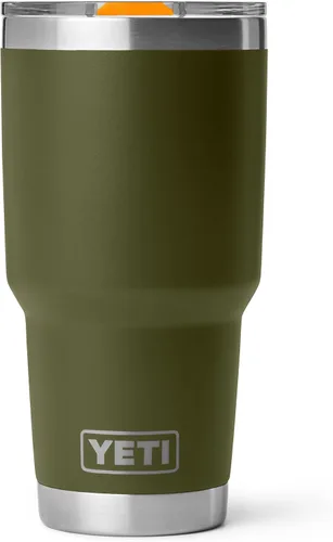 Vista 58 de YETI Rambler - Vaso de 30 oz, acero inoxidable, aislado al vacío con tapa MagSlider, color carmesí Amarillo