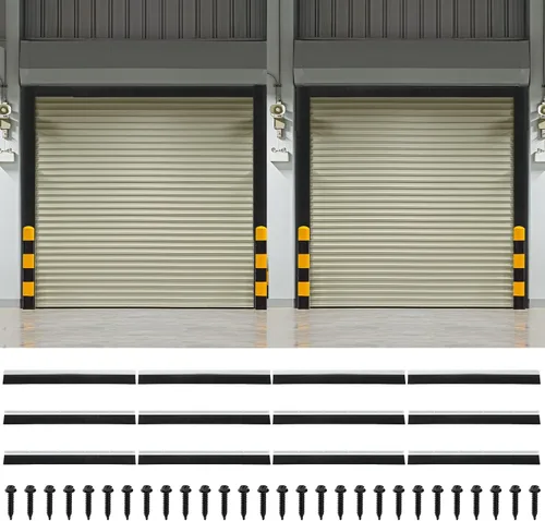 Vista 9 de DoubleFill Kit de sello de cepillo para puerta de garaje de 8 x 8 pies, sello de puerta enrollable de 2 pulgadas con riel de aluminio, cepillo