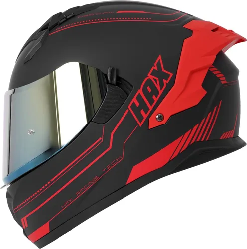 Vista 12 de HAX Obsidian Full Face Dual Visor Adult Motorcycle Helmet for Motorbike Street Bike with Pinlock Ready DOT Approved (Blaze Blue,XXL)