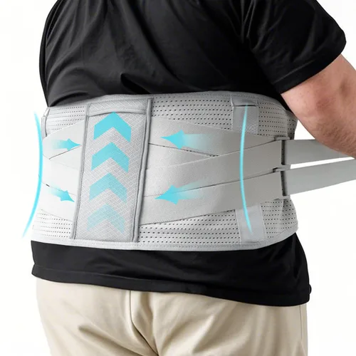 Vista 10 de King Mills Soporte de espalda de talla grande para dolor de espalda baja, soporte de vientre obeso transpirable para ciática, dolor de espalda