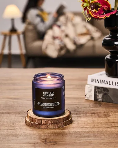 Vista 5 de M&SENSE Ode to Winter - Vela perfumada para el hogar, cera de soja natural, mecha de algodón, aroma de invierno, 7.05 onzas hasta 50 horas de tiempo
