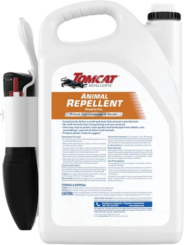Vista 10 de Tomcat Repellents Repelente de Animales, Listo para Usar, Protege Paisajismos y Jardines, Contiene Aceites Esenciales, 1 Galón.