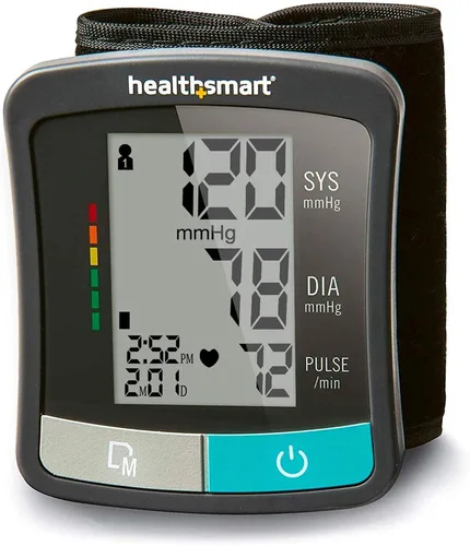 Vista 18 de HealthSmart Monitor Digital de Presión Arterial de Brazo con Manguito Automático para Brazo Superior que Muestra Presión Arterial, Frecuencia