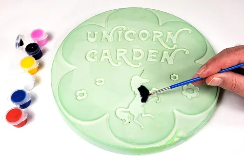Vista 5 de Perfect craft Flower Garden - Kit de fundición y pintura personalizable con material de fundición perfecto Jardín de hadas
