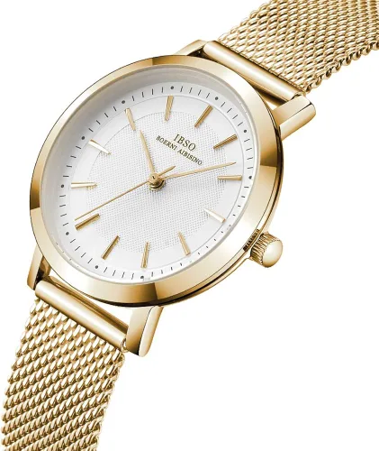 Vista 2 de Reloj de pulsera para mujer con correa de acero inoxidable de cuarzo a prueba de agua