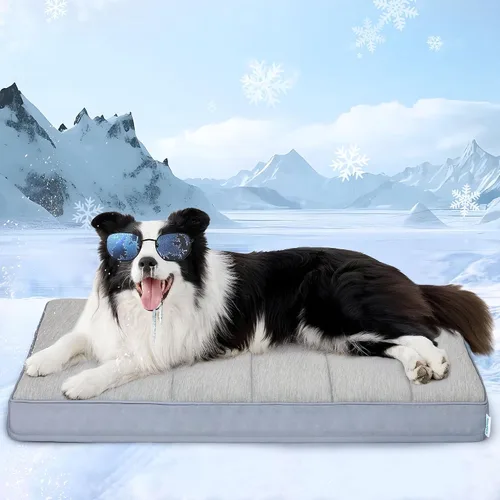 Vista 52 de Tapete refrescante para perros pequeños, almohadilla ortopédica de espuma viscoelástica de 24 x 18 pulgadas para verano, QMAX>0.5, almohadilla
