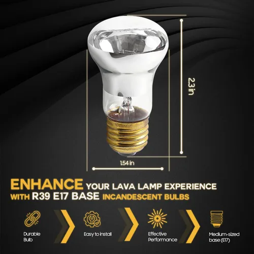 Vista 2 de Seentech R39 E17 - Bombilla incandescente de repuesto reflectora de 25 W, 120 V, luz blanca cálida ajustable, bombilla de repuesto para lámpara