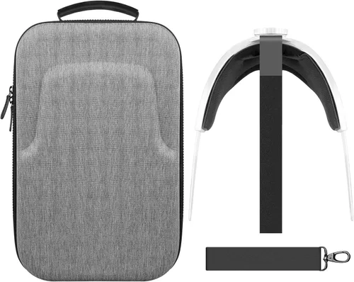 Vista 2 de Esimen Correa de élite K3 Head todo en uno para Oculus Quest 2 con juego de accesorios para funda de transporte correa de espuma cómoda comodidad