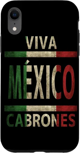 Vista 24 de Funda con bandera mexicana para iPhone 13 Viva México Cabrones